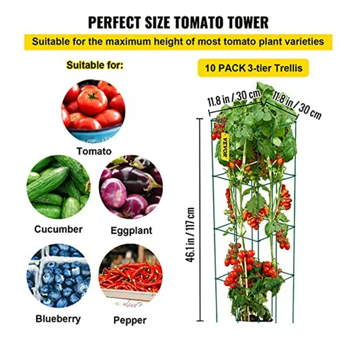 Torres Para Tomates R, 10 Paquetes De 46 1 , Soporte De Acer