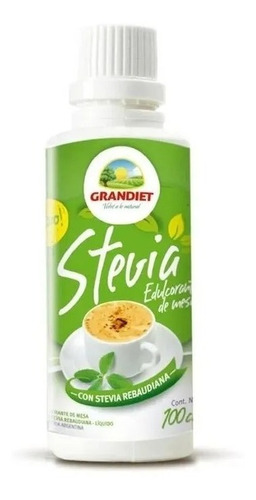 Imagen 2 de 5 de Stevia 100% Liquida - Grandiet 100 Ml ( Pura ) Pack X 6