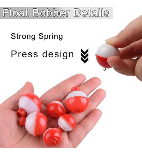 Easy Catch Snap On Float Bobbers Hard Abs Push Button Fis...