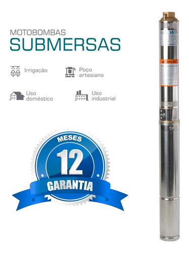 Imagem 2 de 8 de Bomba De Água Submersa Caneta 2,5 Pol 1/4cv Claw Palito