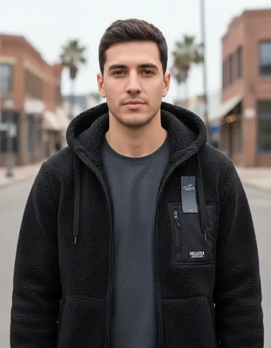 トップス hollister jacket Hollister Masculina Sherpa Zipper Com Capuz Jaqueta | Parcelamento