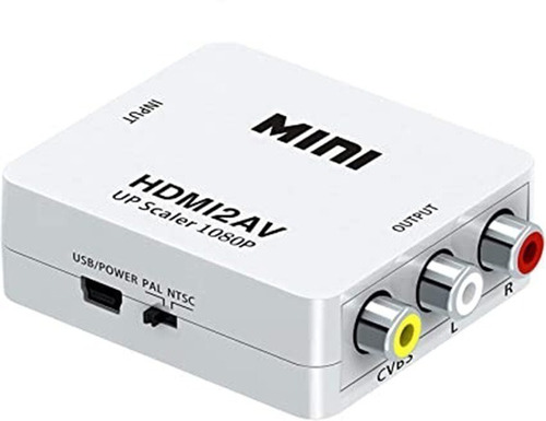 Convertidor Adaptador De Hdmi A Rca, Hdmi A Av Audio Video