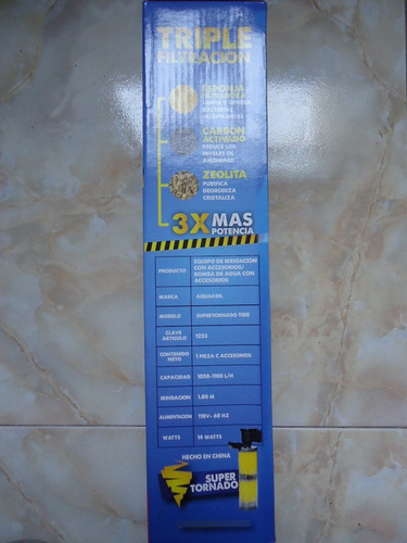 Filtro Supertornado 1100l/h Triple Filtración 200-350l Msi