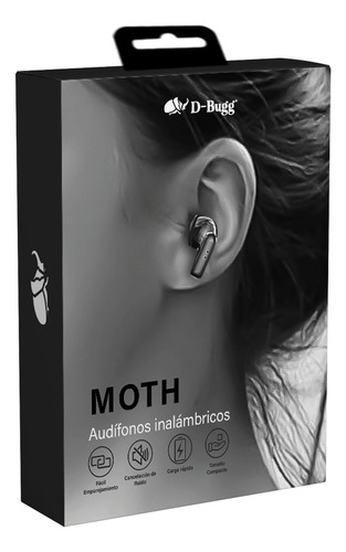 Audifonos Inalámbricos Tws In-ear D-bugg Moth Calidad Hd Color Negro