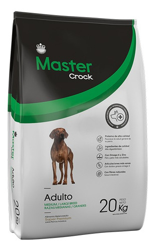 Alimento Perro Adulto  Master Crock X20kg Todas Las Razas