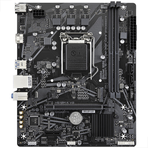 Placa Mãe Gigabyte H510m K V2 Intel Sock Lga 1200 Ddr4 Preto