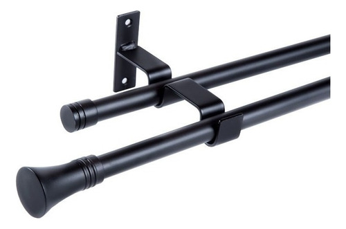 Set Extensible De 120-210 Cm Color Negro Y Terminal Cónico