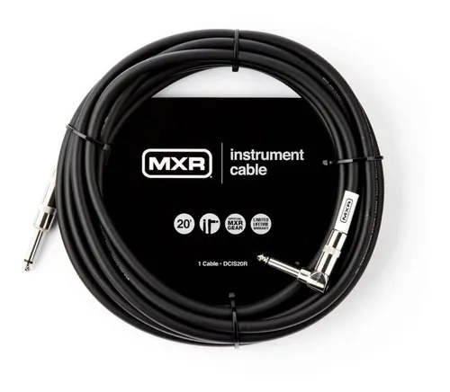 Cable De Instrumentos Mxr Dcis20r De 20 Pies 6 Mts Ficha Angular - Recta Cable Para Guitarra Bajo Teclado
