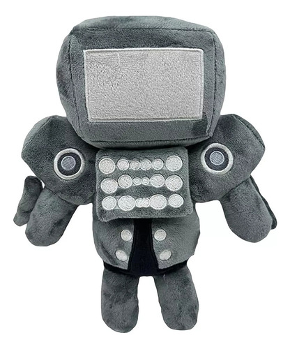 Inodoro Skibidi De Felpa Titan Tv Man, Gris, Nuevo, 28 Cm