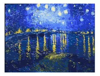 Pintura Al Oleo La Noche Estrellada Sobre El Rodano Van Gogh