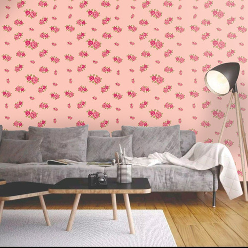 Papel De Parede Vinílico Premium Lavável Florido Floral 38