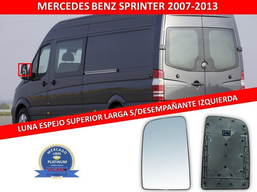 Luna Espejo Sup Larga Sprinter Mercedes Benz 07-13 Izquierda