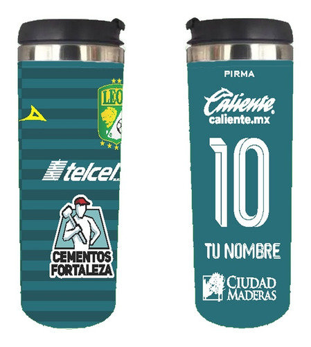 Termo Club Leon  Con Tu Nombre