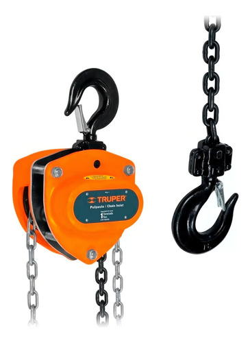 Aparejo Cadena Manual 1 Tn 3 Mts Truper 16824 Poliplasto