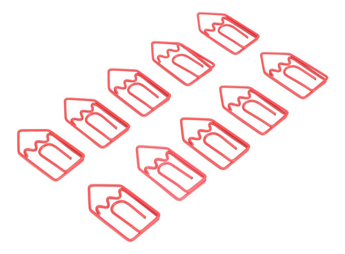 Clips De Papel Con Forma, 100 Unidades, Metal, Bonito Estilo