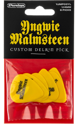 Pack X6 Puas Jim Dunlop Yjmp03yl Yngwie Malmsteen 1,14mm