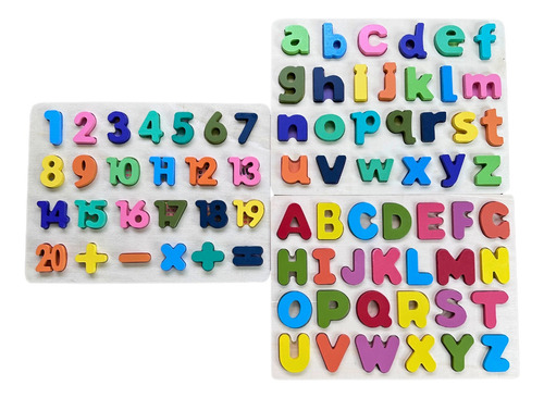 3 Brinquedo Educativo Autista Numérico Colorido Letras