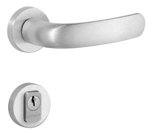 Fechadura Lockwell Externa Uno 45mm Roseta Cromo Escovado Cor Cromo acetinado