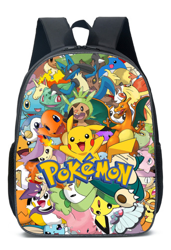 Mochila Kawaii Pokémon Pikachu Para Estudiantes, Mochila Esc