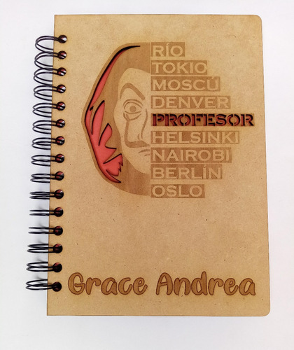 Paq Libretas  Madera. Corte Laser, Personalizadas  X 36u