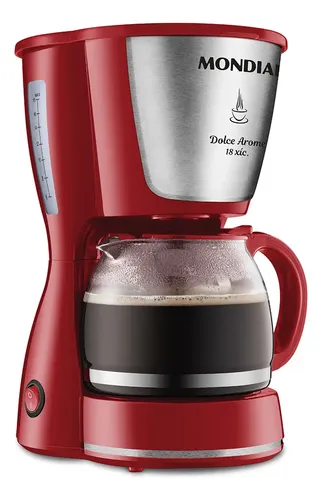 Cafeteira Elétrica Dolce Arome C-35 18x Mondial Vermelha/Inox 220v