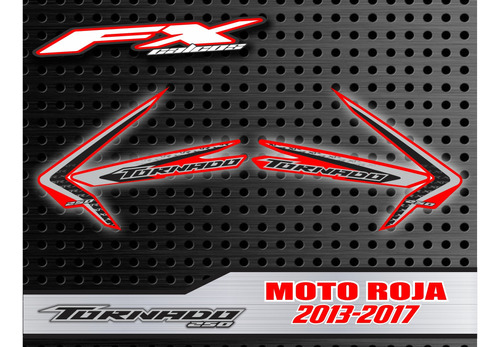 Calcos Opcionales Honda Tornado Xr 250 Desde 2013 Fxcalcos2