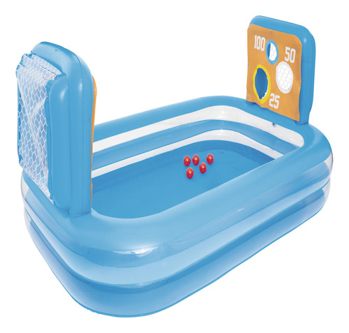 Piscina Inflable Tiro Al Arco Con 5 Pelotas 2,37mx1,52mx94cm