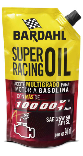 Aceite Lubricante Motor Gasolina Super Racing 25w50 5 Piezas