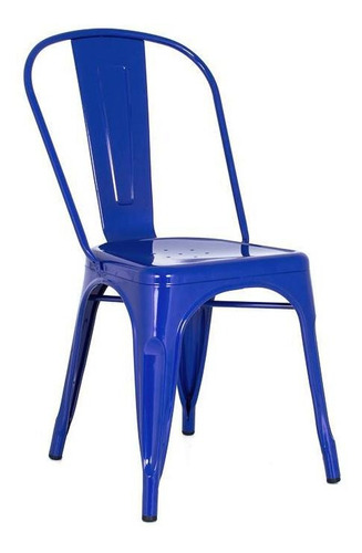Cadeira Iron Tolix Azul Escuro Azul-escuro