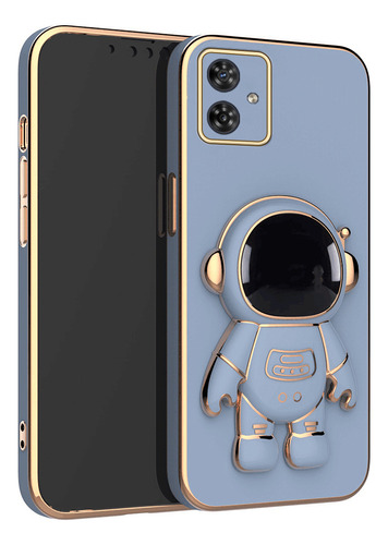 Funda Para Moto G54 G84 Galvanoplastia Silicona Astronautas