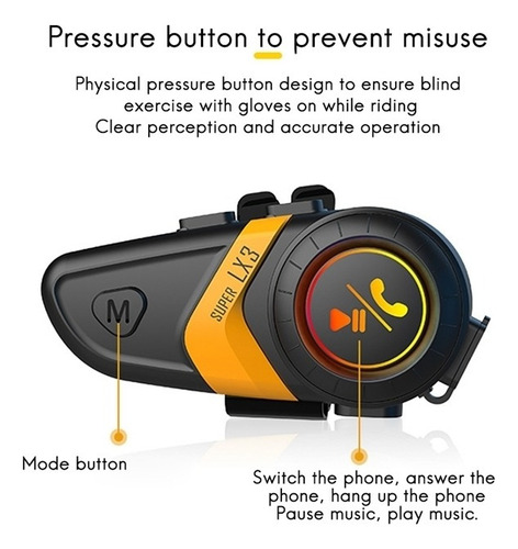 Audífonos Bluetooth Para Motocicleta, Casco, Manos Libres
