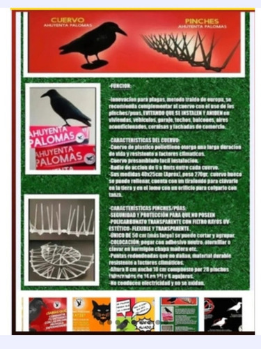 Evitá Plaga Palomas Gratis 1 Cuervo + 10 Mts Pinches Raven