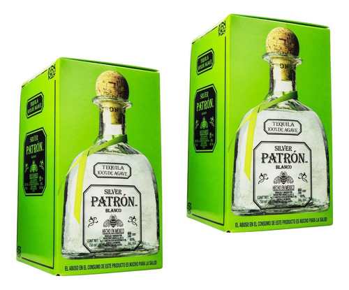 Tequila Patron Silver 750ml Kit Com 2 Unidades Premium