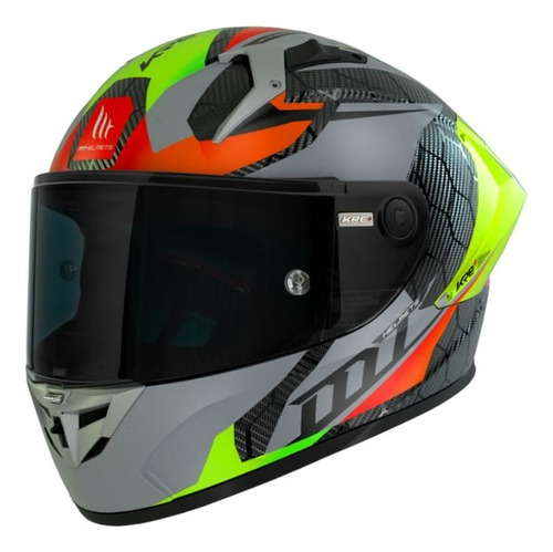 Casco Mt Kre Projectile D2 100 % Carbono Pinlock Y 2 Visores