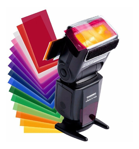 Filtro Difusor Universal Para Flash 12 Colores Nikon Canon