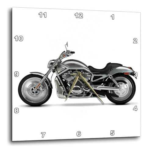 3drose Dpp_ 4491_3 Reloj De Pared Que Representa La Motocicl