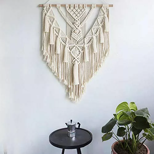 15 tapices de macramé listos para colgar en la pared  Macrame wall hanging  patterns, Macrame wall hanging, Wall weave