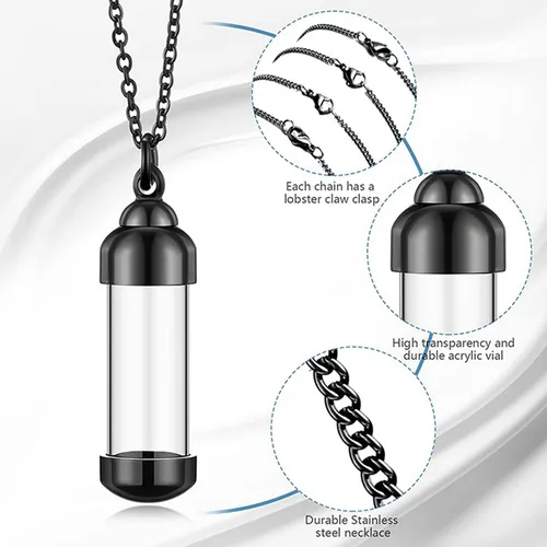 Collar Colgante, Recipiente Que Se Puede Abrir, Tubo De Vial