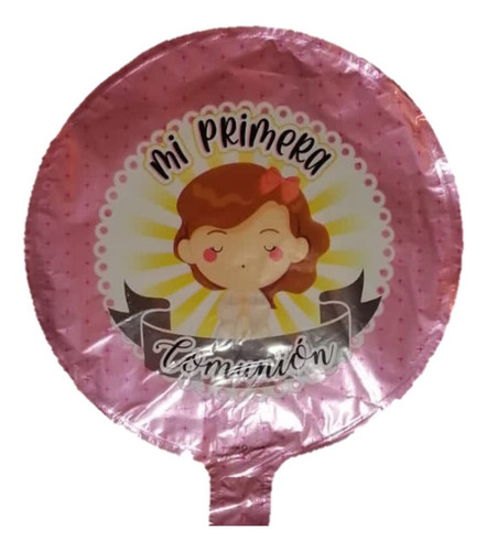 20 Pzas Globo Metalico Mi Primera Comunion #9 Pulgadas 23cm
