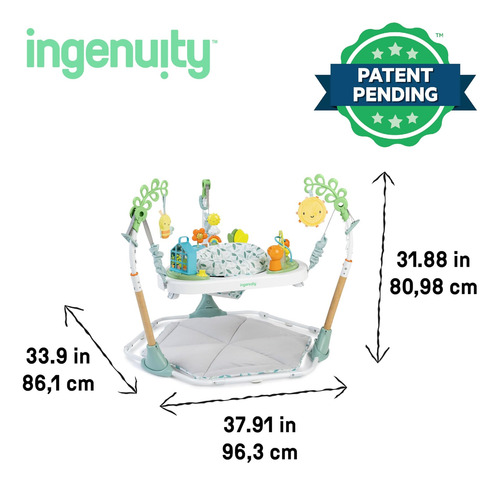 Ingenuity Tummy-toes-toes 6-in-1 Milestone Center, Play Gym,