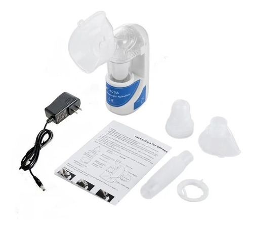 Nebulizador Ultrasonico Para Adultos Y Niño 2 Mascarillas Color Blanco