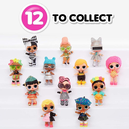L.o.l. Surprise! Lights Glitter Doll 8 Surprises Black Li...