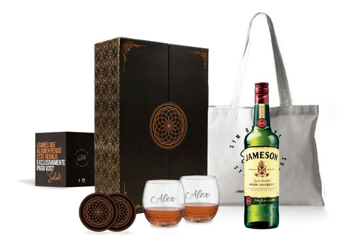 Box Whisky Jameson Irlandes Triple Destilado 750ml Regalo