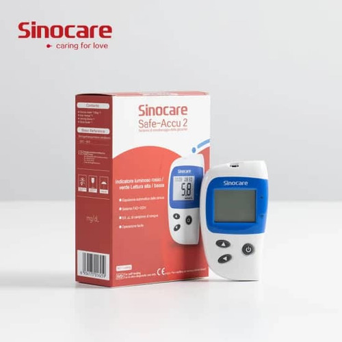 Glucometro Digital Sinocare 50 Tiras Reactivas + 50 Lancetas