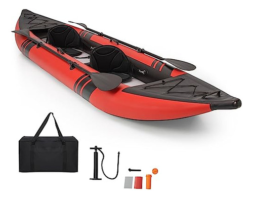 Kayak Inflable Gymax, Kayak En Tándem De 12.5 Pies Y 507 Li