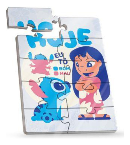 Mini Quebra Cabeça Disney Lilo Stitch 10 Peças 6 Modelos