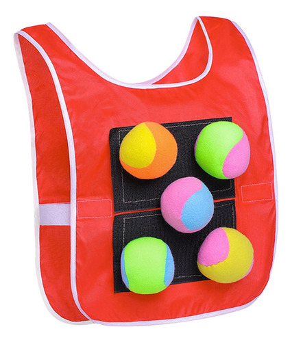Juego De Dodgeball Con 5 Bolas Pegajosas Adultos Rojos