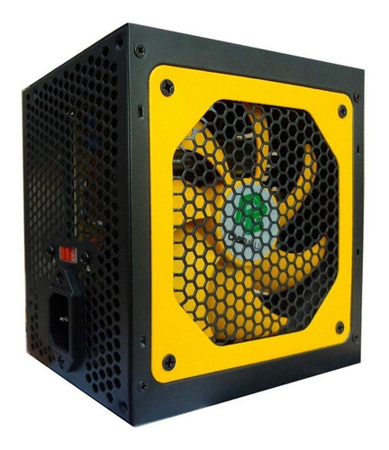 Fonte de alimentação para PC Casemall ALL-500TPW 500W  preta e amarelo 110V/220V