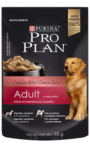 Pro Plan Pouch Perro Adult Carne En Salsa 100 Gr