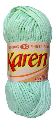 Hilaza Karen 100% Algodón Madeja De 100g Color Verde Claro